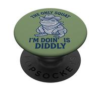 The Only Squat I'm Doing is Diddly Cowboy Frog PopSockets PopGrip Adhésif