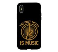 The Only Truth is Music Guitare Acoustique rétro Coque pour iPhone X/XS