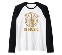 The Only Truth is Music Guitare Acoustique rétro Manche Raglan