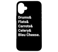 The Only Way to Eat Wings Funny Buffalo Chicken Wing Coque pour iPhone 16 Plus