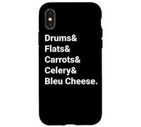 The Only Way to Eat Wings Funny Buffalo Chicken Wing Coque pour iPhone X/XS