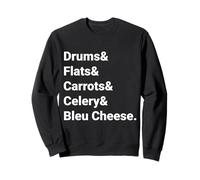 The Only Way to Eat Wings Funny Buffalo Chicken Wing Sweatshirt