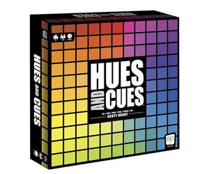 The OP Usaopoly | Hues and Cues Multilingue Jeu de Société en Francais Multilingue pour Toute la Famille | Jeu de Fête pour 3-10 Joueurs | Reliez Les Indices de 480 Cases Colorées
