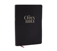 The Open Bible: Read and Discover the Bible for Yourself (KJV, Black Leathersoft, Red Letter, Comfort Print, Thumb Indexed)