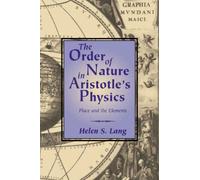 The Order Of Nature In Aristotle's Physics