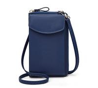 The Original Clutch Wallet, PU Leather Crossbody Cell Phone Bag for Women Wallet Purse (Blue)
