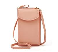 The Original Clutch Wallet, PU Leather Crossbody Cell Phone Bag for Women Wallet Purse (Pink-a)