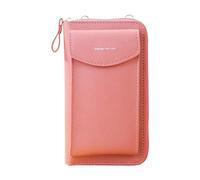 The Original Clutch Wallet Trendy Mobile Phone Bag Korean Fashion Grande Capacité Double Couche Portefeuille Multi Fonctionnel Femme Sac Bandoulière Bagages Peseur, rouge pastèque, Taille unique