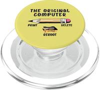 The Original Computer Sarcastic IT Tech Print Funny Yellow PopSockets PopGrip pour MagSafe