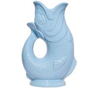 The Original Gluggle Jug Carafe décorative en forme de poisson Bleu pâle 22 cm 0,6 l