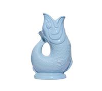 The Original Gluggle Jug Carafe décorative en forme de poisson Bleu pâle Taille XL 28 cm 1,4 l