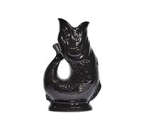 The Original Gluggle Jug Carafe décorative en forme de poisson Noir Taille XL 28 cm 1,4 l