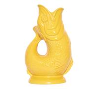 The Original Gluggle Jug - Carafe jaune XL en forme de poisson Gug Glug - Pichet décoratif pour eau, cocktail, vin et gin, carafe ou vase - Fabriqué à la main en Grande-Bretagne