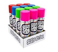 The Original Silly String ! Silly String Lot de 12 boîtes de fête Couleurs assorties 85 g La seule vraie fête dans une boîte