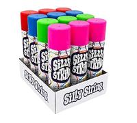 The Original Silly String ! Silly String Lot de 12 boîtes de fête Couleurs assorties 85 g La seule vraie fête dans une boîte
