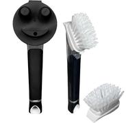 The Original Smiling Sponge Handle Distributeur de Savon Poignée pour Scrub Daddy Sponge et Smilyeez Dishwand (Noir et Noir)