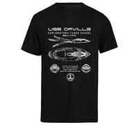 The Orville Ecv-197 Ship Schematic T-Shirt Noir À Manches Courtes pour Hommes