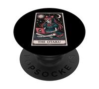 The Otaku Anime Manga Japanese Girl Tarot Card Squelette PopSockets PopGrip Adhésif