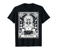 The Otaku Anime Manga Japanese Girl Tarot Card Squelette T-Shirt