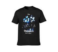 The Outsiders Movie Poster Unisex 100% Cotton Short-Sleeve T-Shirts Black L