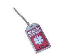 THE OXYGEN STORE Étiquette de bagage pour équipement d'alerte médicale à manipuler avec soin - pour équipement médical - L'article auquel il est attaché ne compte pas dans la limite du sac de