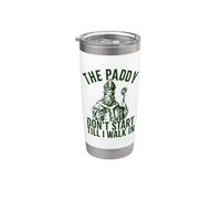 The Paddy Don't Start Till I Walk In Funny St Patrick Day Gobelet isotherme en acier inoxydable double paroi