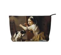 The Painting Controversy Trousse de maquillage en velours côtelé Grand format, Noir , Taille unique