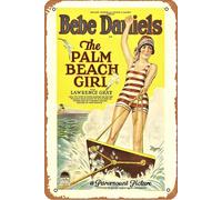 The Palm Beach Girl Affiche de film vintage Décoration murale rétro en métal 20,3 x 30,5 cm