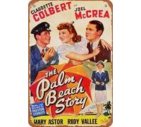 The Palm Beach Story Movie (1942) Plaque en métal 20,3 x 30,5 cm Décoration murale vintage rétro