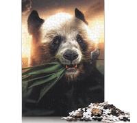 The Panda and The Bird Puzzles 1000 Pieces Cadeau Unique Jeu Éducatif Challenge Toy À De Qualité Supérieure Peinture Art pour Adultes Et Enfants 1000pcs (38x26cm)