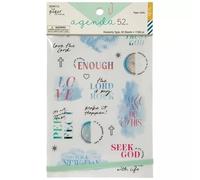 The Paper Studio Accessoires pour calendrier de bureau ; multicolore, facile à décoller ; fournitures de journal et de scrapbooking ; carnet d'autocollants avec fermeture élastique (Faith Heavenly