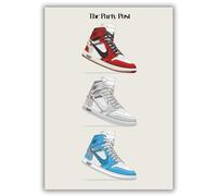 The Party Post Impression d'affiche sur toile pour baskets (Multicolore)