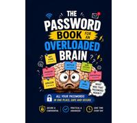 The Password Book for an Overloaded Brain: Password Logbook & Internet Address Organizer to Store Passwords, Usernames, WiFi Codes and Important Information