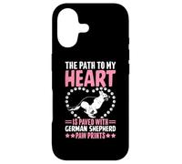 The Path to My Heart is Paved with German Shepherd Paw Print Coque pour iPhone 17