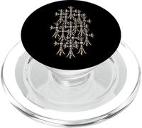 The Pave Diamonds Cross Gold Silver PopSockets PopGrip pour MagSafe