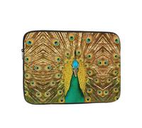The Peacock opens its screen Printed Laptop Sleeve Case Shockproof Protective Computer Cover Slim Portable Laptop Bag with Zipper12"