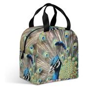 The Peacock Sac à déjeuner isotherme de grande capacité, étanche pour homme et femme, sac isotherme portable pour bureau, voyage et pique-nique