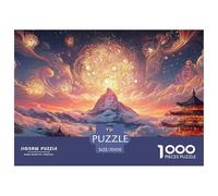The Peak of an Alpine Mountain 1000 Piece Papier Premium Puzzle Surreal Landscape Stimulant Jigsaw Jouet Éducatif pour Adultes 70x50cm/1000pcs