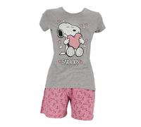 The Peanuts Snoopy | Pyjama Minnie Mouse pour femme - Ensemble pyjama à manches courtes - Chemise de nuit - Haut et pantalon - Combinaison de loisirs - Pyjama S M L XL XXL, Rose, XL