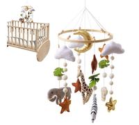 The Peanutshell Crib Mobile - Décor Sensoriel Interactif Animal En Feutre | Mobile Musical Pour Berceau De Bébé, Forêt Fantaisiste Pour Bébé, Décor De Chambre D'enfant | Jouet Musical Avec Cloche Pour