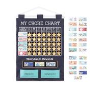 The Peanutshell Tableau de corvées pour tout-petits, tableau de récompense pour enfants, 58 pièces