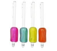 The Pencil Grip ergonomique texturé Grips pour stylet, Lot de 4 stylos Bumpy Grips Couleurs fluo (Tpg-12004) (stylet non inclus)