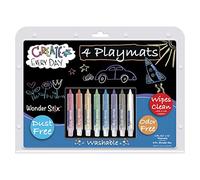 The Pencil Grip Kit de tapis de jeu noir avec 8 Wonder Stix, 21,6 x 30,5 cm, 4 planches
