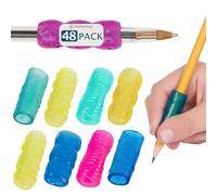 The Pencil Grip The Classics Extreme Gel Crayon Grips, aide ergonomique d'écriture pour gauchers et droits, couleurs assorties, 48 pièces, TPG-16548