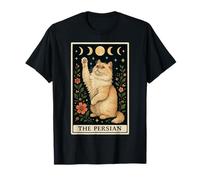 The Persian Cat Carte de Tarot Motif Lune sorcière T-Shirt