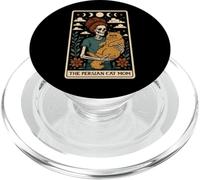 The Persian Cat Mom Carte de Tarot Squelette Motif Lune sorcière PopSockets PopGrip pour MagSafe