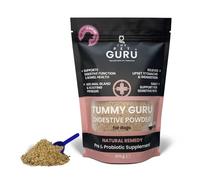 THE PET GURU Tummy Guru Complément alimentaire en poudre digestive pour chiens, 200 g - Santé naturelle du chien - Pré et probiotique - Absorption des nutriments - Améliore l'immunité - Problèmes des