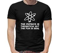 The Physics is Theoretical But The Fun is Real Mens T-Shirt - Science - Big Bang Men Black 3XL