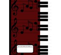The Piano Book: Music Composition Notebook: Wide Staff Manuscript Paper - Music Notebook - 120 Pages - 8.5 X 11 - Matte Finish