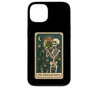 The Pickled Soul Funny Skeleton Pickle Jar Tarot Card Vibe Coque pour iPhone 13